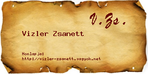 Vizler Zsanett névjegykártya